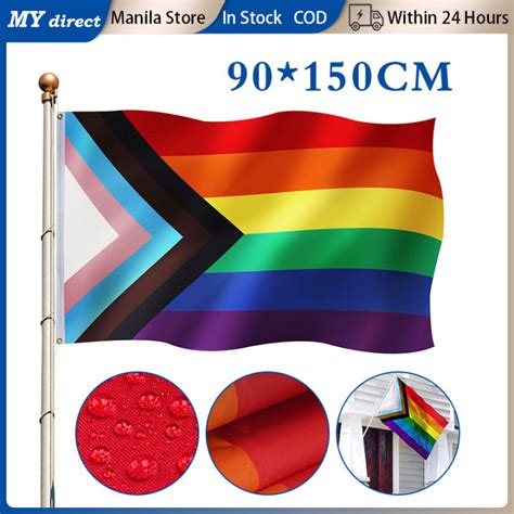Rainbow Flag Gay Progress Pride Flag Banner Homosexual Lgbt Flag Lesbian Trans Flag X Cm
