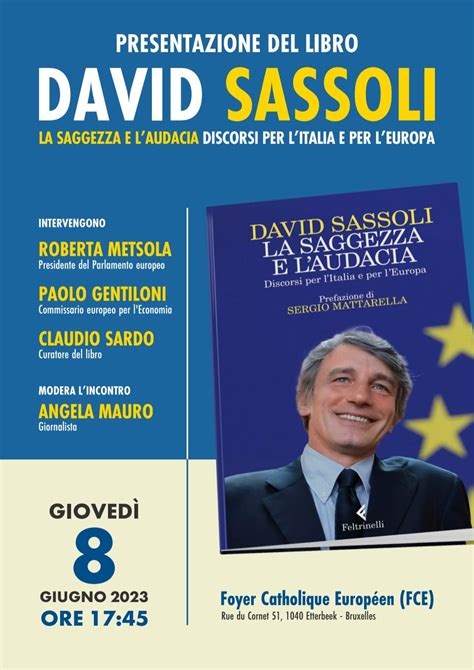 Presentazione Al Foyer Del Libro La Saggezza E L Audacia Su David