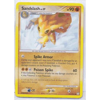 SANDSLASH LV 37 Pokemon Mysterious Treasures Uncommon Card 61