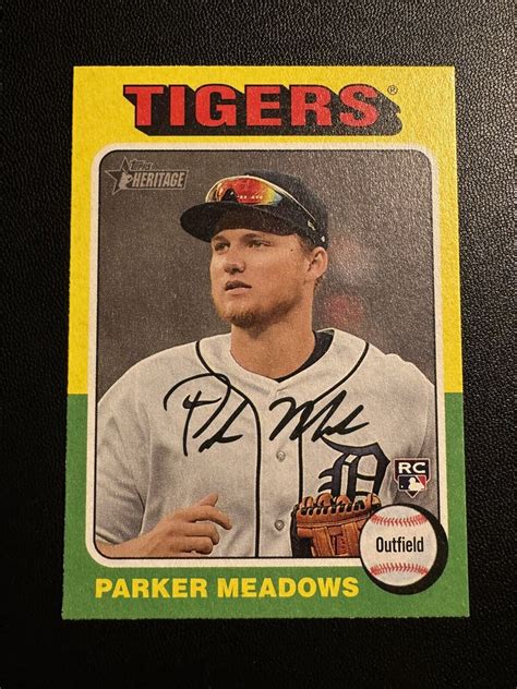 Topps Heritage Parker Meadows Flip Stock Ssp Detroit Tigers