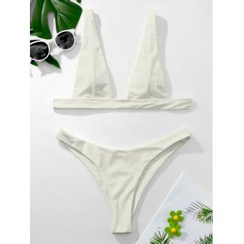 Emmiol Free Shipping High Waist Strap Bikini Set Apricot M In Bikini Sets Online Store