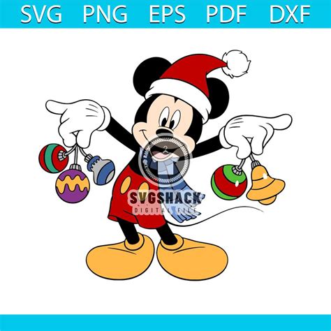 Christmas Mickey Mouse Svg Disney Svg Christmas Svg Micke Inspire