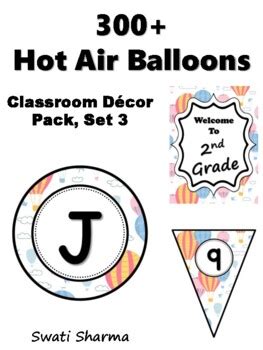 300 Hot Air Balloons Classroom Décor Pack 128 5 Resources Set 3