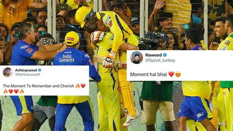 Fans Left Awestruck As Ms Dhoni Lifts Ravindra Jadeja After Star All