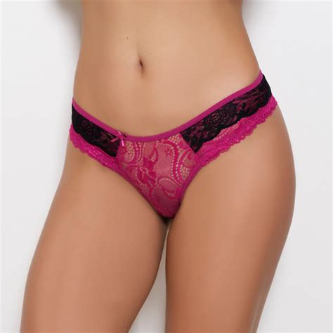 Tanga Renda Bicolor Lingerie BR Atacado Para Revenda