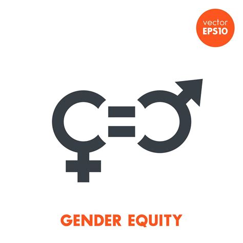 Gender Equity Icon On White Vector Symbol 7121555 Vector Art At Vecteezy