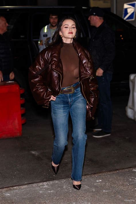 Selena Gomez Looks Hot In A See Through Shirt In NYC 15 Photos TheFappening