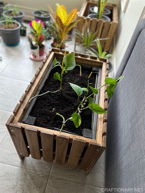 Diy Indoor Planter Box Idea With Ikea Plant Stand Flower Box Craftionary