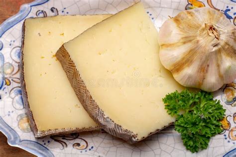 Two Pieces of Manchego, Queso Manchego, Cheese Made in La Mancha Region ...