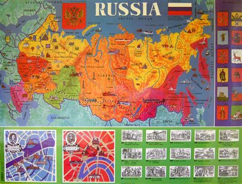 Карта России на английском языке