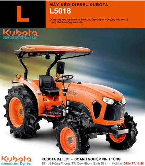 Giới Thiệu đầu Kéo Máy Cày Kubota L5018 Mới Kubota Đại Lợi