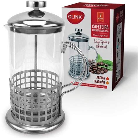 Cafeteira Prensa Francesa Vidro E Inox 800ml Clink Shopee Brasil