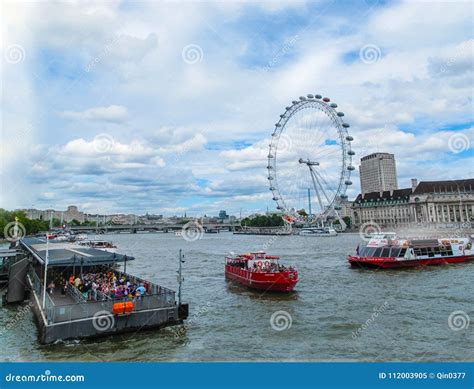 The London Eye Perspective In Britain Editorial Image Image Of