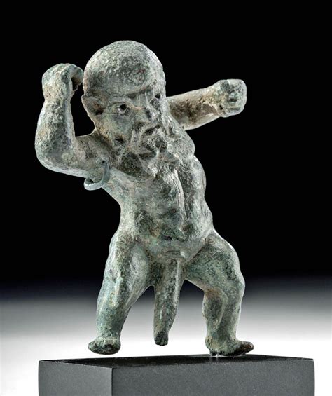 Sold At Auction Roman Bronze Nude Ithyphallic Dwarf Huge Phallus