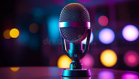 stage performance microphone spotlight audience singing