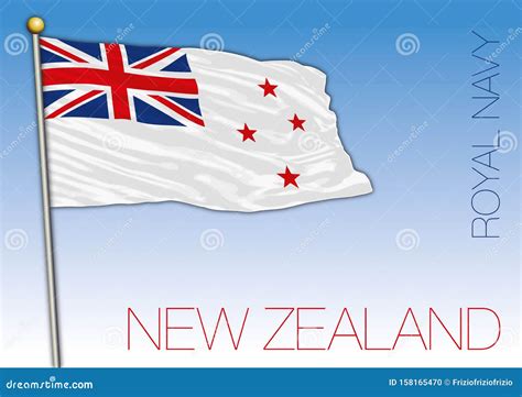 New Zealand Royal Navy Official Flag Vector Illustration Stock Vector