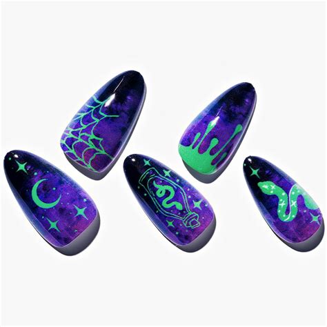 Amazon Glamermaid Hot Pink Ombre Press On Nails Medium Almond Line Fake Nails Short Oval