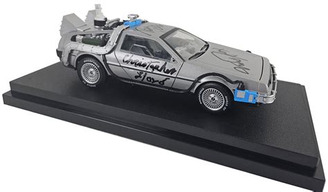 Back To The Future Cast Autographed Hot Wheels Scale Delor
