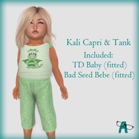 Second Life Marketplace A Kali Capri And Top Green Dragon
