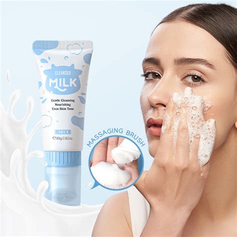 Laikou Milk Cleanser Amino Acids Gentle Cleansing Nourishing Brighten Smooth Skin With Massaging