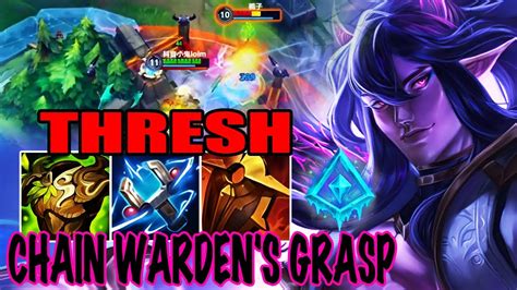 Wild Rift Thresh Support Gameplay Chain Warden S Grasp Thresh Build