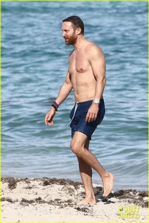Dj David Guetta Bares Ripped Beach Body At Photo Bikini David Guetta Jessica