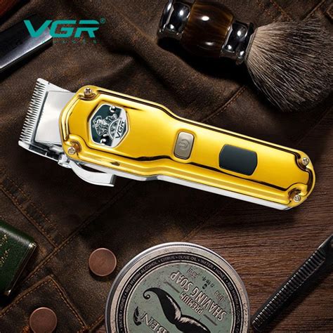 Cortadora De Pelo Clipper Recargable Vgr V Led Usb Dorado Vgr