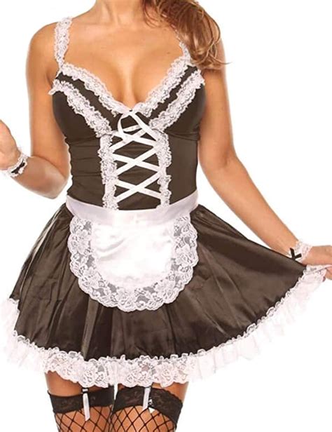 Amazon Unibaby Sexy Maid Costume For Women Anime Cosplay Outfits Apron Lace Lingerie Set