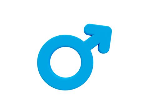 3d Minimal Male Gender Symbols 3d Illustration 18742187 PNG