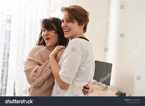 Lesbian Couple Laughing Each Other Showing Stock Photo Edit Now Shutterstock