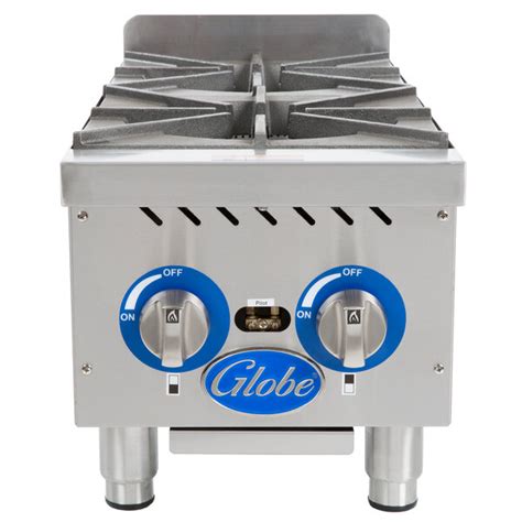 Globe GHP12G 12 Countertop Gas Hot Plate 44 000 BTU
