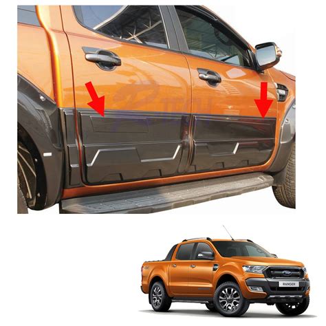 กาบข้างประตู รุ่น 4ประตู สีดำด้าน สำหรับ ฟอร์ด Ford เรนเจอร์ Ranger T7