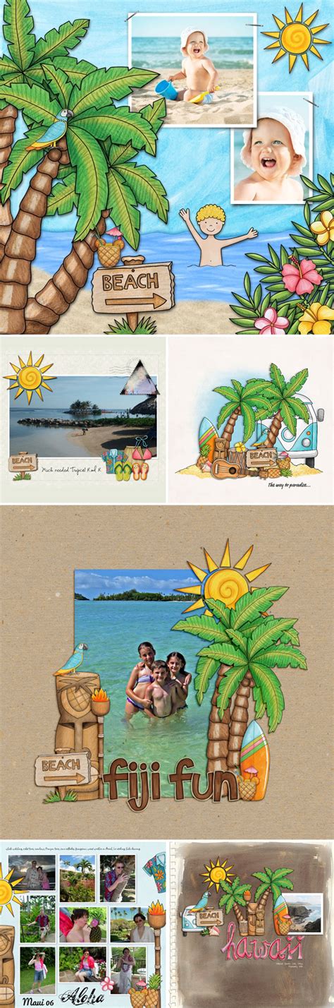 Scrapbooking Inspiration Island Paradise Kate Hadfield Designs