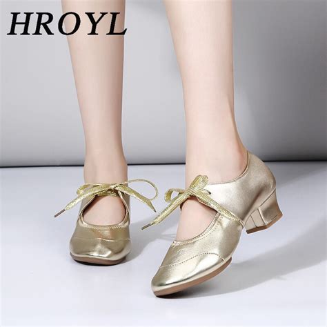 HROYL Sapatos De Dan A De Sal O Sapatos De Dan A Latina Para Senhoras Meninas