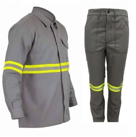 Uniforme eletricista NR10 Risco 2 elétrica camisa e calça cinza