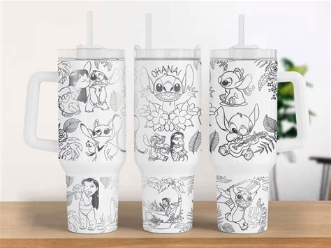 Stitch Oz Tumbler Wrap Svg Oz Tumbler Png Cartoon Laser Engraved