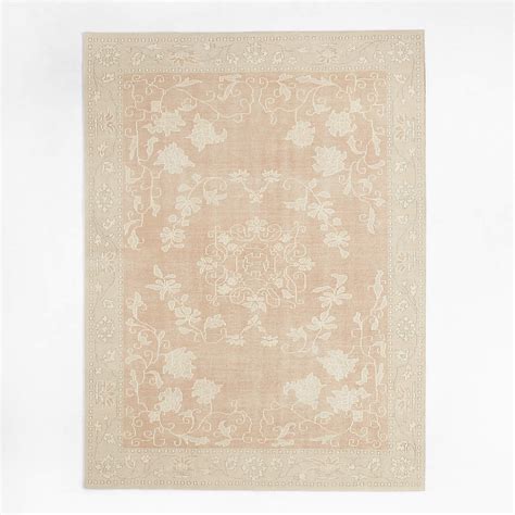 Rochelle Traditional Floral Sand Beige Area Rug 10x14 Crate
