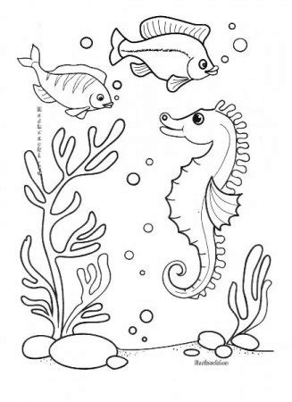 Раскраски "морских обитателей" скачать и распечатать бесплатно
