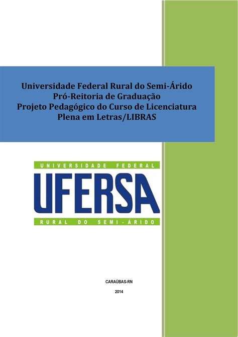 Universidade Federal Rural Do Semi Rido Pr Reitoria De Gradua O