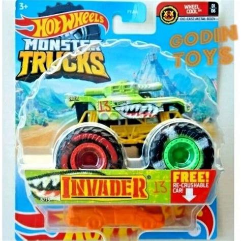 Promo Monster Trucks Invader Hot Wheels Truck Hotwheels Lutofia Diskon Di Seller