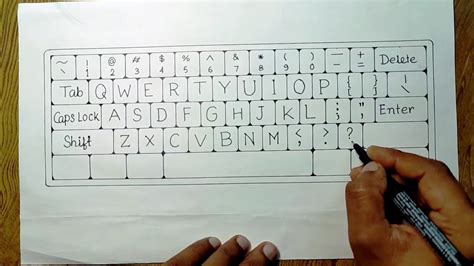 Computer Keyboard Drawing With Label At Judy Roybal Blog