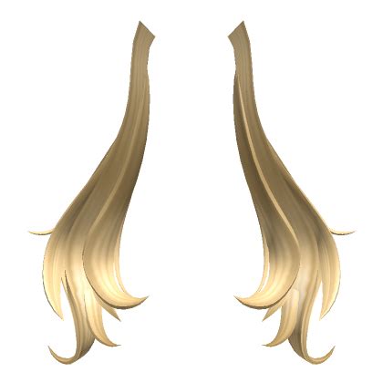 Blonde Fluffy Pigtails Extensions Roblox