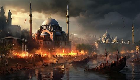 Premium AI Image | The Fall of Constantinople