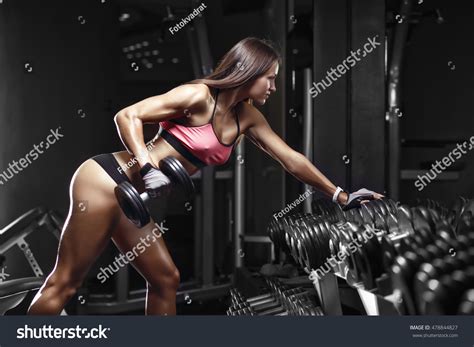 Sexy Athlete Brunette Fitness Woman Gym Stock Photo 478844827 Shutterstock