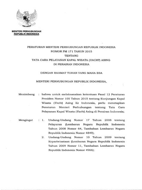 PM 171 Tahun 2015 | PDF