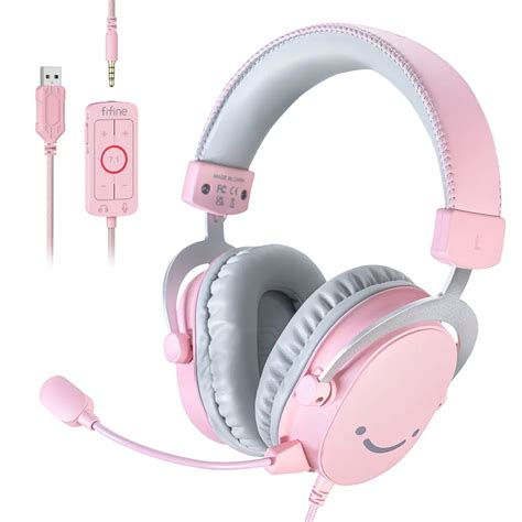 FIFINE AmpliGame H9 3.5mm Headset with USB Control Box for Mute, I/O C ...