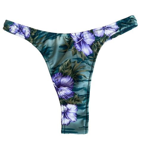 VINTAGE VENUS TROPICAL PRINT HIGH CUT THONG BIKINI Depop