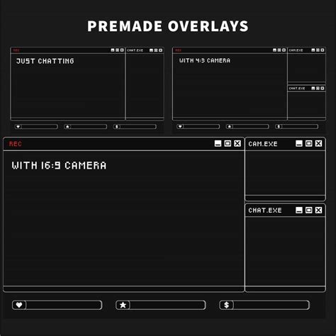 Animated Dark Retro Twitch Overlay Package Minimal Dark Etsy