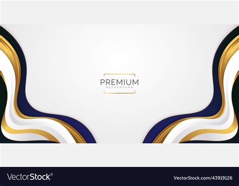 Abstract white blue and gold luxury background Vector Image