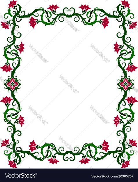 Beautiful Floral Frame Royalty Free Vector Image